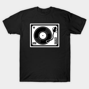 Record player turntable design with record T-Shirt